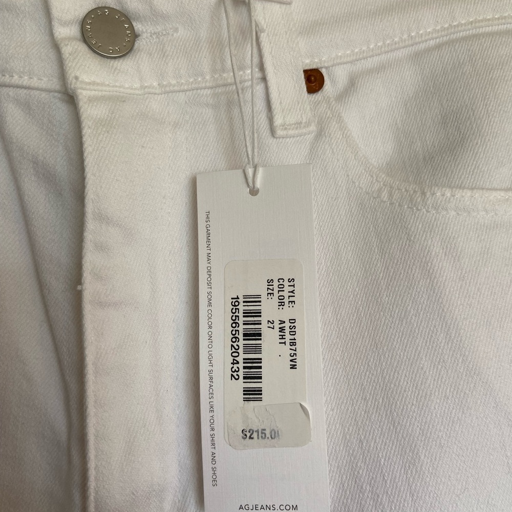 Ag Adriano Goldschmied Women's White Jeans - Alexxis Boot - Picture 7 of 7